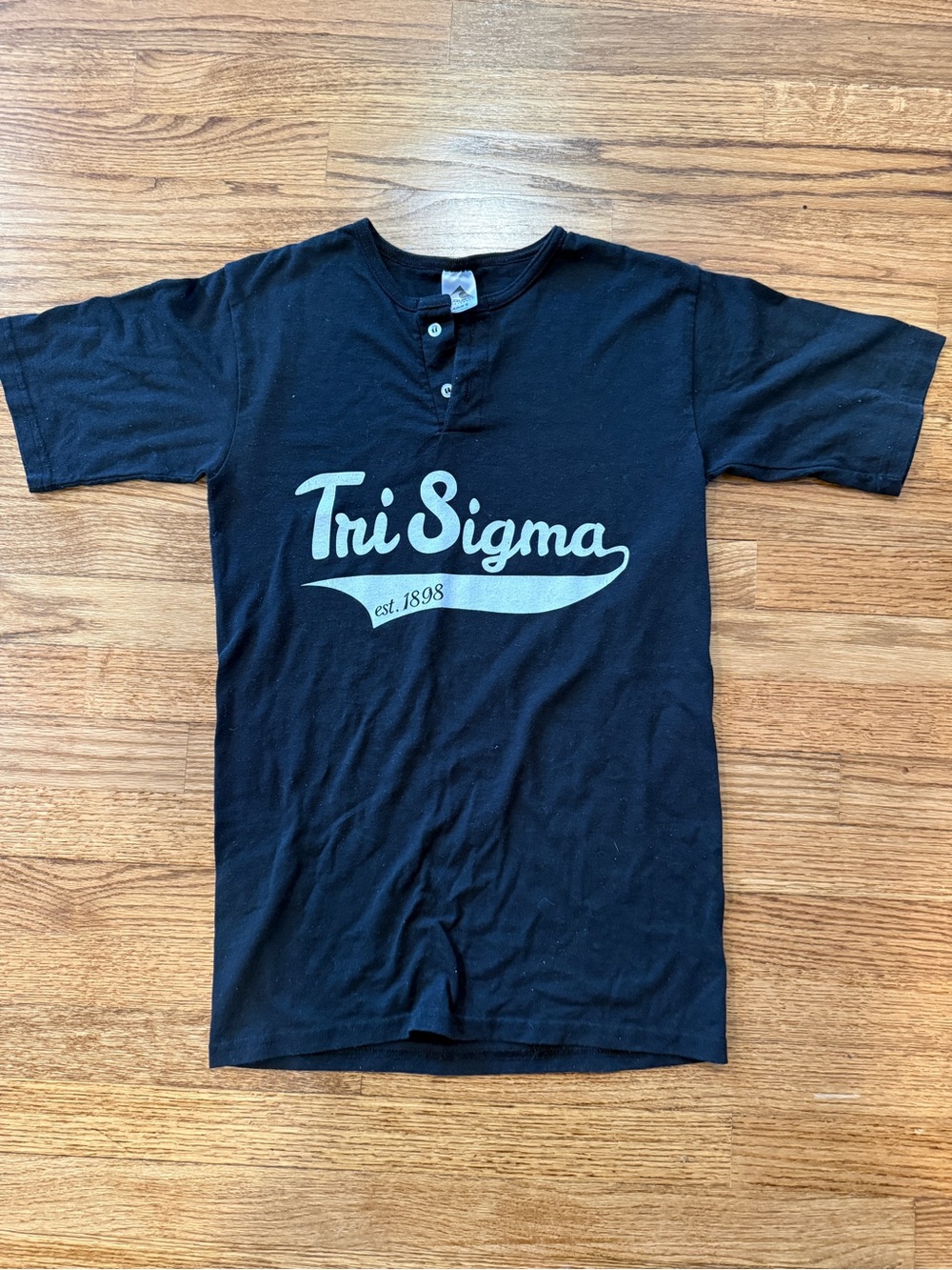 Tri Sigma Black Henley T-Shirt